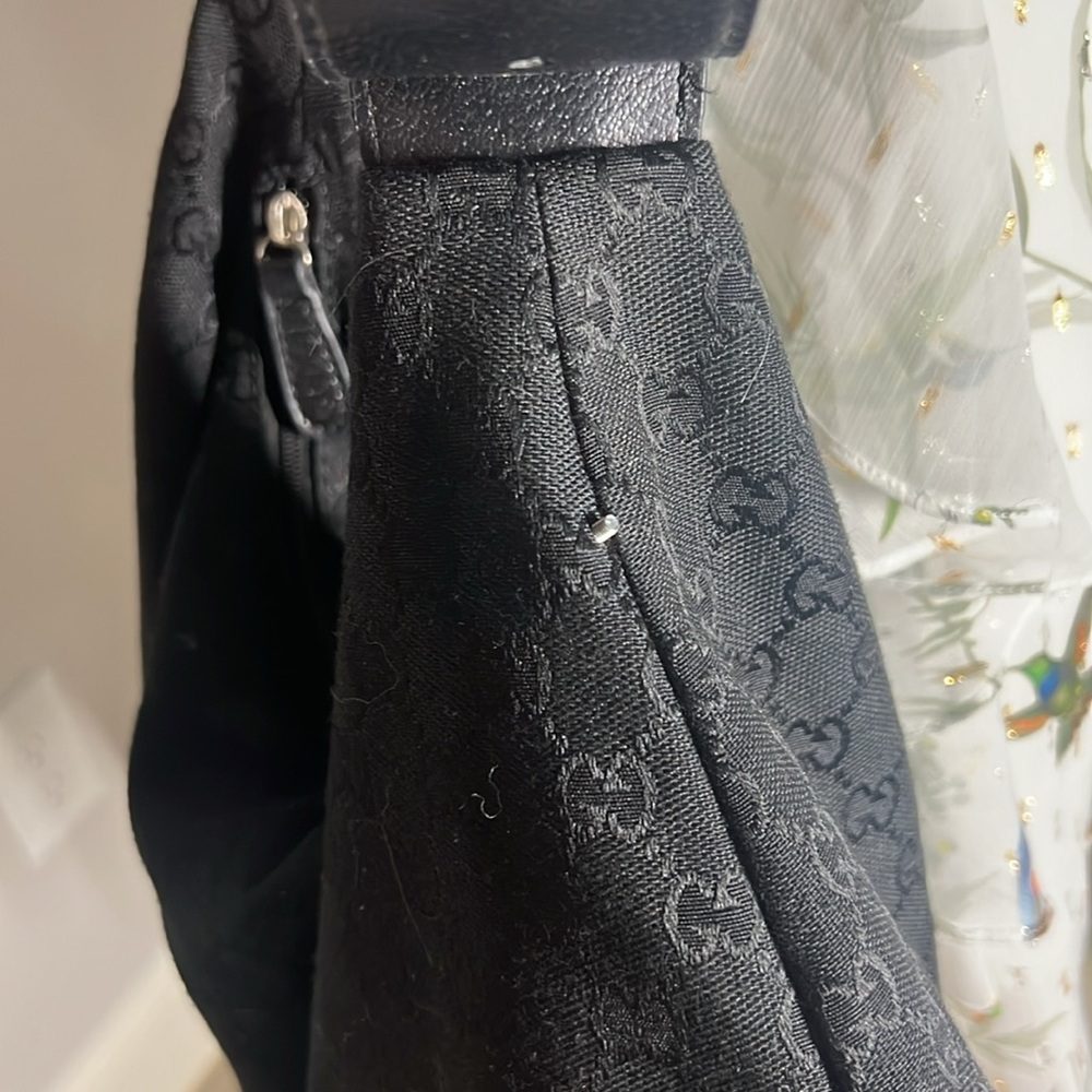 Gucci GG Canvas Horsebit Chain Black Bag $450 OBO. Missing Some Hardware - Picture 4 of 13